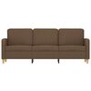 vidaXL Canap&eacute; &agrave; 3 places Marron 180 cm Tissu