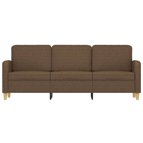 vidaXL Canap&eacute; &agrave; 3 places Marron 180 cm Tissu