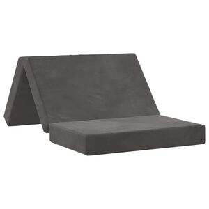 vidaXL Canap&eacute;-lit pliable 80 x 67 x 45 cm Gris fonc&eacute;