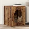 vidaXL Maison pour chat Bois ancien 53 x 52 x 62 cm Bois d'ing&eacute;nierie