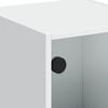 vidaXL Buffet avec portes en verre blanc 35x37x109 cm