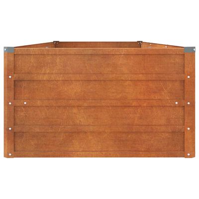 vidaXL Lit surélevé de jardin rouillé 240x80x45 cm acier corten