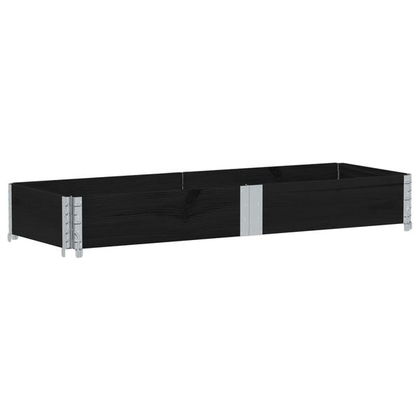 vidaXL Jardini&egrave;re noir 150x50 cm bois massif de pin