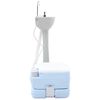 vidaXL Toilette de Camping 2 pcs Bleu et Blanc