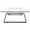 vidaXL Support de moniteur noir 80x20x8 cm verre tremp&eacute; et m&eacute;tal