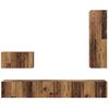 vidaXL Meuble TV mural 4 pcs Bois Ancien Bois d'ing&eacute;nierie