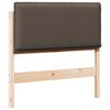 vidaXL T&ecirc;te de lit capitonn&eacute;e Gris Naturel et Clair 75 cm Pin massif