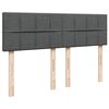 vidaXL Sommier &agrave; lattes de lit avec matelas Gris fonc&eacute; 140x190cm Tissu