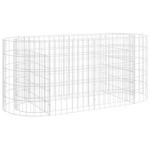 vidaXL Lit sur&eacute;lev&eacute; &agrave; gabion Fer galvanis&eacute; 120x50x50 cm