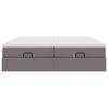 VidaXL Cadre de lit ottoman avec matelas gris 200x200 cm similicuir
