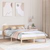 vidaXL Cadre de lit avec t&ecirc;te de lit Naturel 120 x 190 cm Pin massif