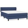vidaXL Sommier &agrave; lattes de lit avec matelas Bleu 140x190 cm Tissu