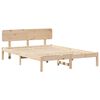 vidaXL Cadre de lit avec t&ecirc;te de lit Naturel 200 x 200 cm Pin massif