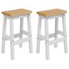 vidaXL Tabouret de bar haut EKAI 2 pc Blanc 40 x 29 x 63 cm