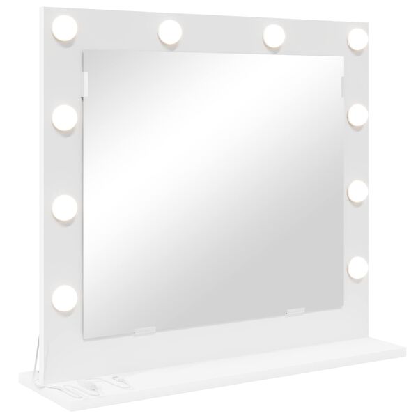 vidaXL Miroir de vanit&eacute; Blanc 60 x 55 x 18 cm Verre et bois composite