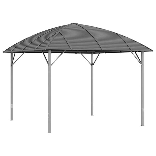 vidaXL Belv&eacute;d&egrave;re avec toit arqu&eacute; 3x3 m Anthracite
