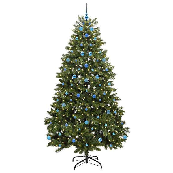 vidaXL Sapin de Noël artificiel avec 300 LED Vert 240 cm PVC et métal