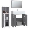 vidaXL Ensemble de meubles de salle de bain 3 pcs Sonoma gris