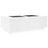 vidaXL Table basse avec LED infini blanc 116x69x40 cm