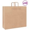 vidaXL Sacs en papier 50 pcs avec poign&eacute;es marron 54x15x49 cm