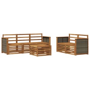 vidaXL Ensembles de canap&eacute;s 6 pcs Bois d'Acacia Massif