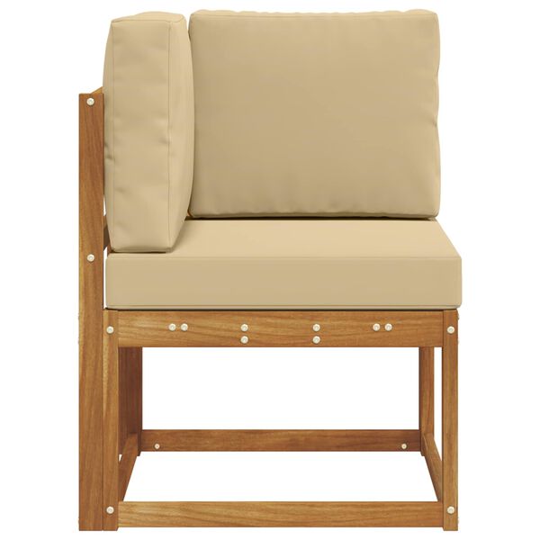 vidaXL Canap&eacute; d'angle ext&eacute;rieur Bois d'Acacia Massif