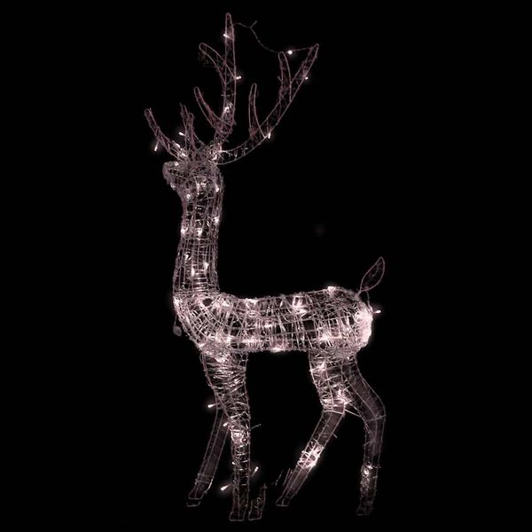 Renne de d&eacute;coration de No&euml;l Acrylique 140 LED blanc chaud 120 cm