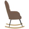 vidaXL Chaise à bascule Marron Tissu