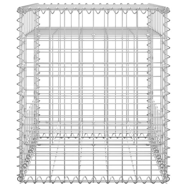 vidaXL Poteau &agrave; panier de gabion 50x50x60 cm Fer
