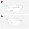 vidaXL Cache-pot de jardin 5 pcs Argent 35 x 35 x 15 cm