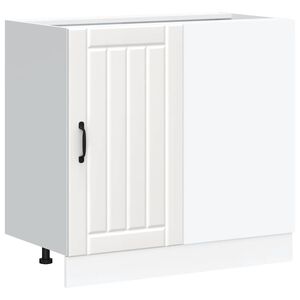 vidaXL Meuble bas de cuisine Lucca blanc bois d'ing&eacute;nierie