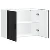 vidaXL Armoire murale de cuisine Porto noir bois d'ing&eacute;nierie