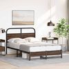 vidaXL Cadre de lit sans matelas 135x190 cm ch&ecirc;ne marron