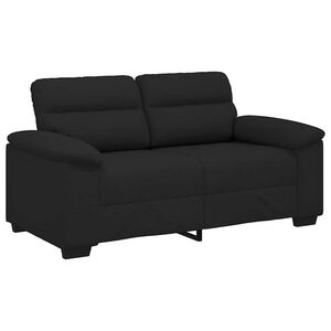 vidaXL Canap&eacute; &agrave; 2 places noir 160x81x84 cm tissu