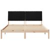vidaXL Cadre de lit avec t&ecirc;te de lit Marron 150 x 200 cm Pin massif