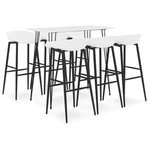 vidaXL Ensemble de bar 7 pcs Blanc