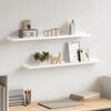 vidaXL &Eacute;tag&egrave;res murales 2 pcs Blanc brillant 80x9x3 cm