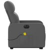 vidaXL Fauteuil inclinable de massage &eacute;lectrique Gris fonc&eacute; Tissu