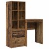 vidaXL Bureau Bois ancien 105,5 x 34 x 127 cm 2 pc