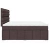 vidaXL Sommier &agrave; lattes de lit avec matelas Marron fonc&eacute; 200x200 cm