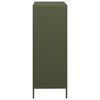 vidaXL Buffet haut vert olive 68x39x103,5 cm acier