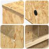 vidaXL Terrarium Marron 50 x 50 x 130 cm OSB
