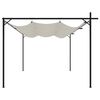 vidaXL Pergola avec toit r&eacute;tractable cr&egrave;me 395x292x230 cm