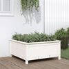 vidaXL Jardini&egrave;re blanc 82,5x82,5x39 cm bois massif de pin