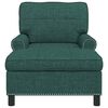 vidaXL Chaise longue avec coussin Vert fonc&eacute; 91 x 157 x 91 cm tissu