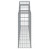vidaXL Paniers &agrave; gabions arqu&eacute;s 25 pcs 300x30x80/100 cm fer galvanis&eacute;