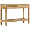 vidaXL Table console et 2 tiroirs 110x35x75 cm bois de manguier solide