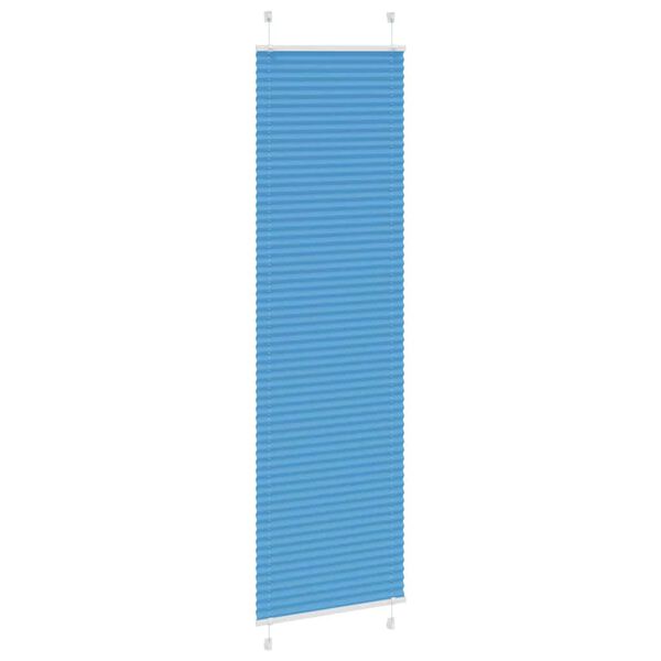 vidaXL Store pliss&eacute; bleu 55x200 cm largeur du tissu 54,4 cm polyester
