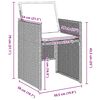 vidaXL Ensemble de salle &agrave; manger pour jardin 5 pcs Gris clair