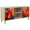 vidaXL Meuble TV HEESCH 102 x 33 x 50 cm Sonoma Bois d'ing&eacute;nierie